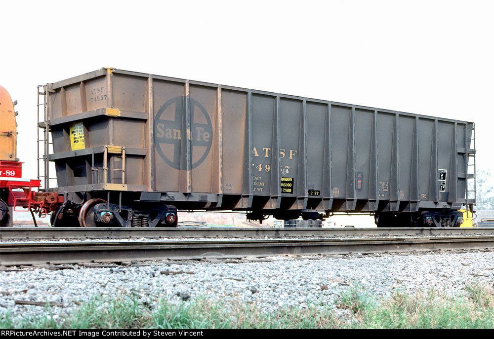 Santa Fe York Canyon-Kaiser coal gondola ATSF #74957